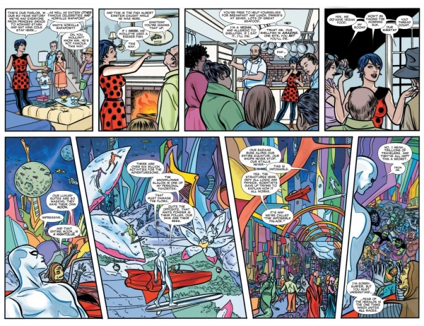 Allred's Silver Surfer - a double spread.
